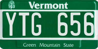 VT license plate YTG656