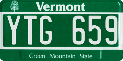 VT license plate YTG659