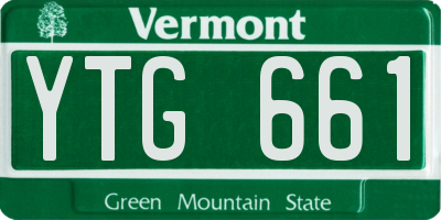 VT license plate YTG661