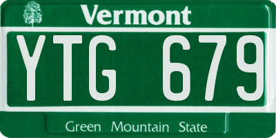 VT license plate YTG679