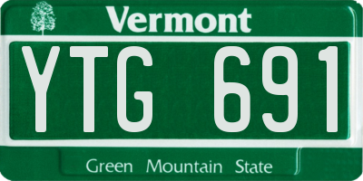 VT license plate YTG691