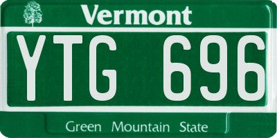 VT license plate YTG696
