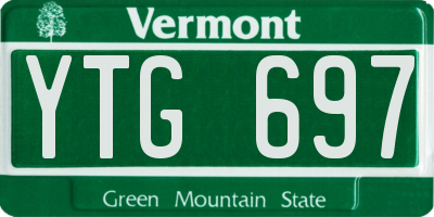 VT license plate YTG697