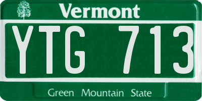 VT license plate YTG713