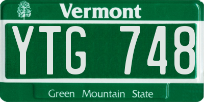VT license plate YTG748