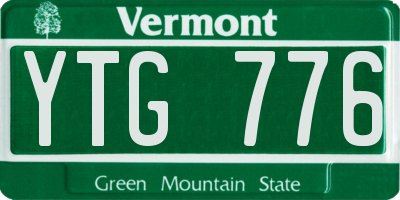 VT license plate YTG776