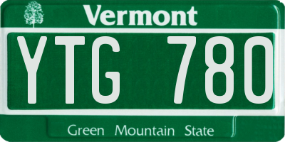 VT license plate YTG780