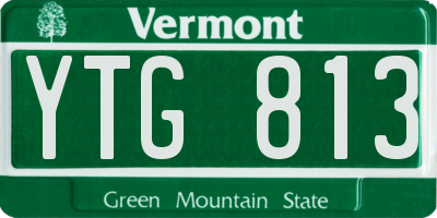 VT license plate YTG813