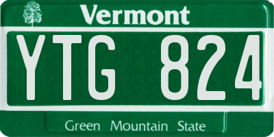 VT license plate YTG824