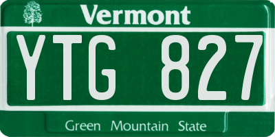 VT license plate YTG827