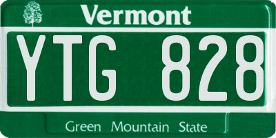 VT license plate YTG828