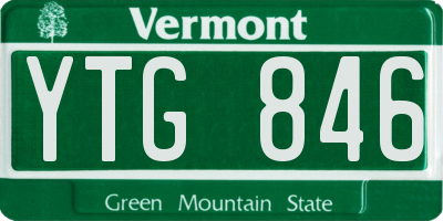VT license plate YTG846