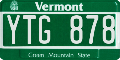 VT license plate YTG878