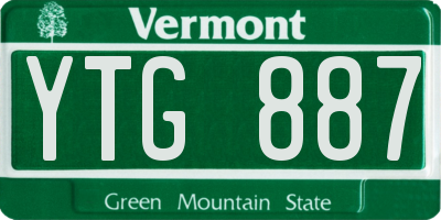 VT license plate YTG887