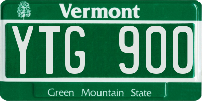 VT license plate YTG900