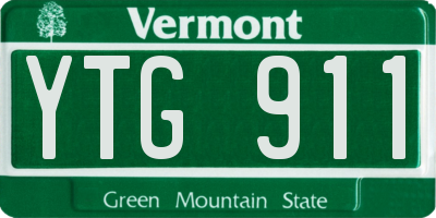 VT license plate YTG911