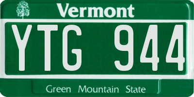 VT license plate YTG944