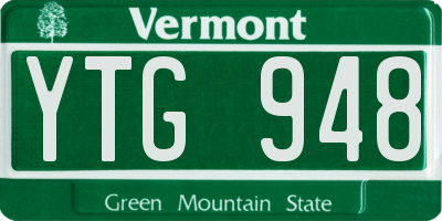 VT license plate YTG948