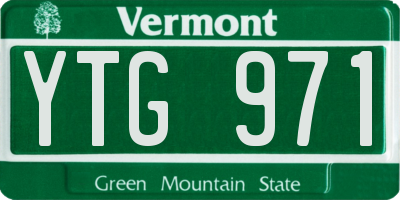 VT license plate YTG971