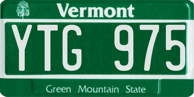 VT license plate YTG975