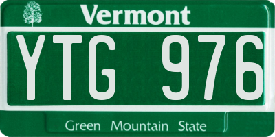 VT license plate YTG976
