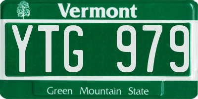 VT license plate YTG979