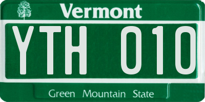 VT license plate YTH010