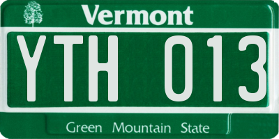 VT license plate YTH013