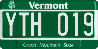 VT license plate YTH019