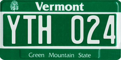 VT license plate YTH024