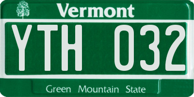 VT license plate YTH032
