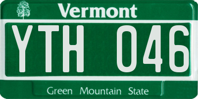 VT license plate YTH046