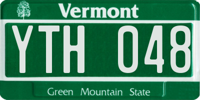 VT license plate YTH048