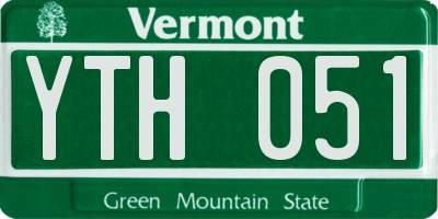 VT license plate YTH051