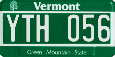 VT license plate YTH056