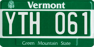 VT license plate YTH061