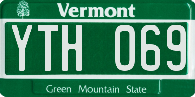 VT license plate YTH069