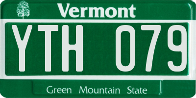 VT license plate YTH079