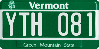 VT license plate YTH081