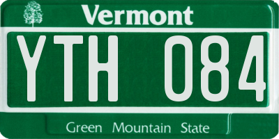 VT license plate YTH084