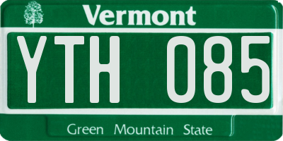 VT license plate YTH085