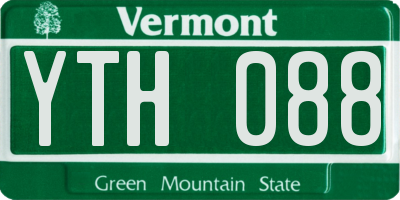 VT license plate YTH088