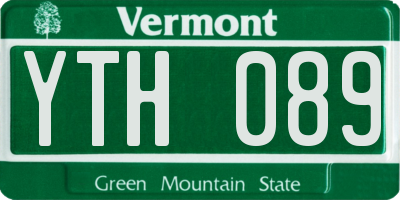 VT license plate YTH089