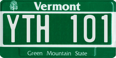 VT license plate YTH101