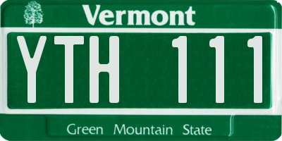 VT license plate YTH111