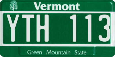 VT license plate YTH113