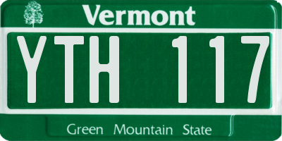 VT license plate YTH117