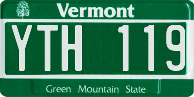 VT license plate YTH119
