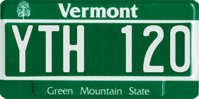 VT license plate YTH120