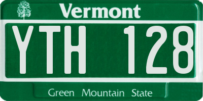 VT license plate YTH128